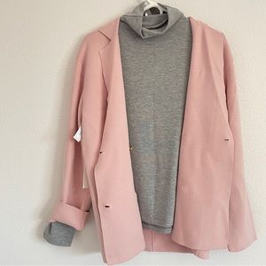 Aritzia Pink Cardigan and Grey Mockneck new size S/M